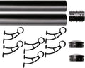 Solid Bar Mount Foot Rail Kit 2in OD Matte Black Stainless Steel