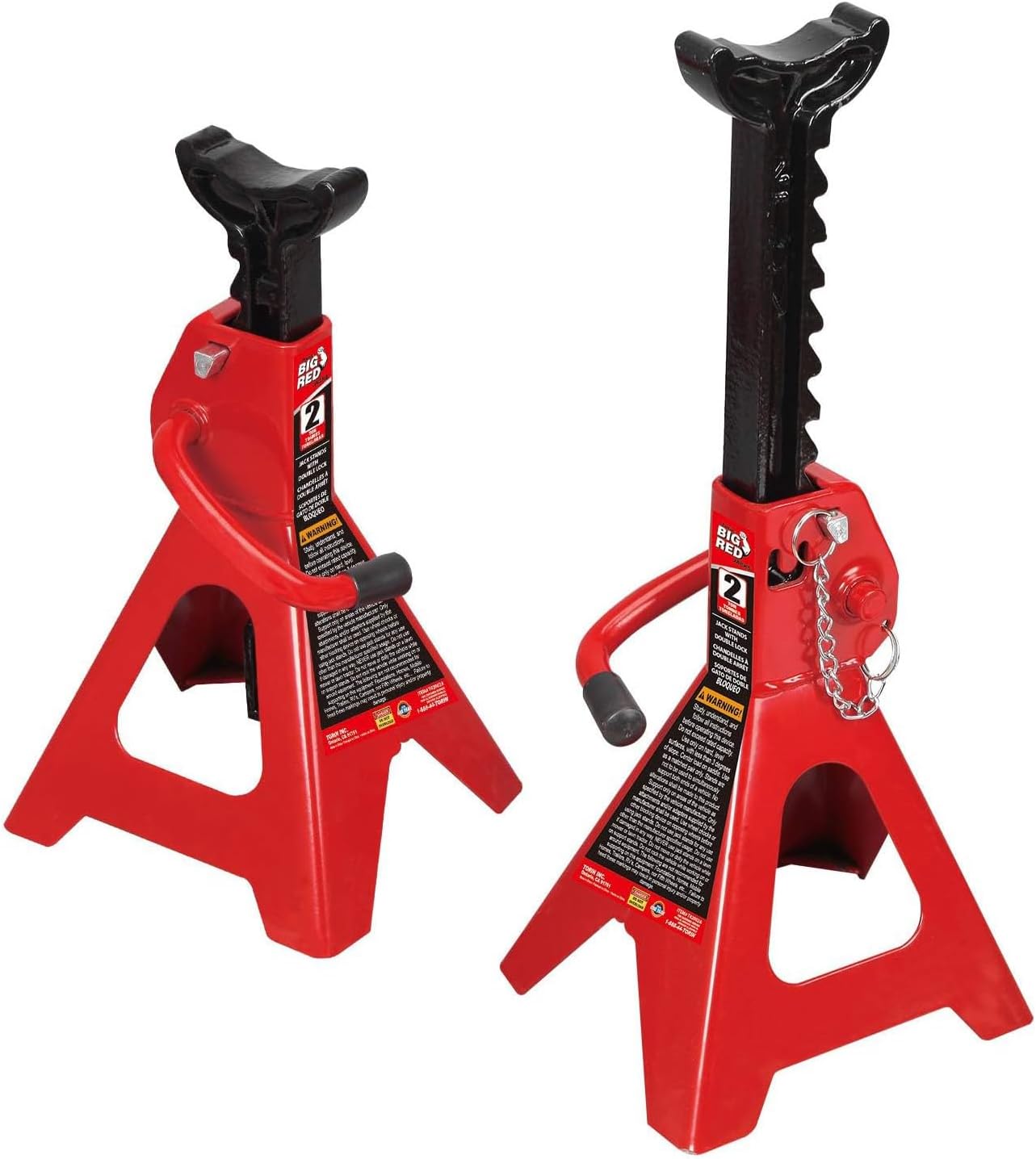 2 Ton Steel Double Locking Jack Stands for Safe Vehicle Support