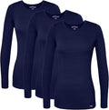 Sivvan Scrubs for Women - Long Sleeve Comfort Underscrub Tee 3-Pack
