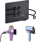 Hair Dryer Holder Wall Mounted - No-Drill Stainless Steel Organizer