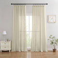 Joydeco Linen Curtains 84 in Length 2 Panels Set - Light Filtering