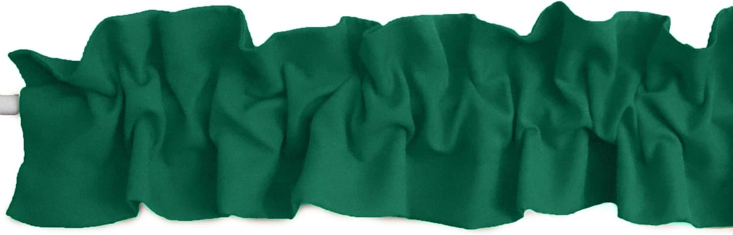 Solid Poplin Sleeve Topper Window Valance for Home Decor