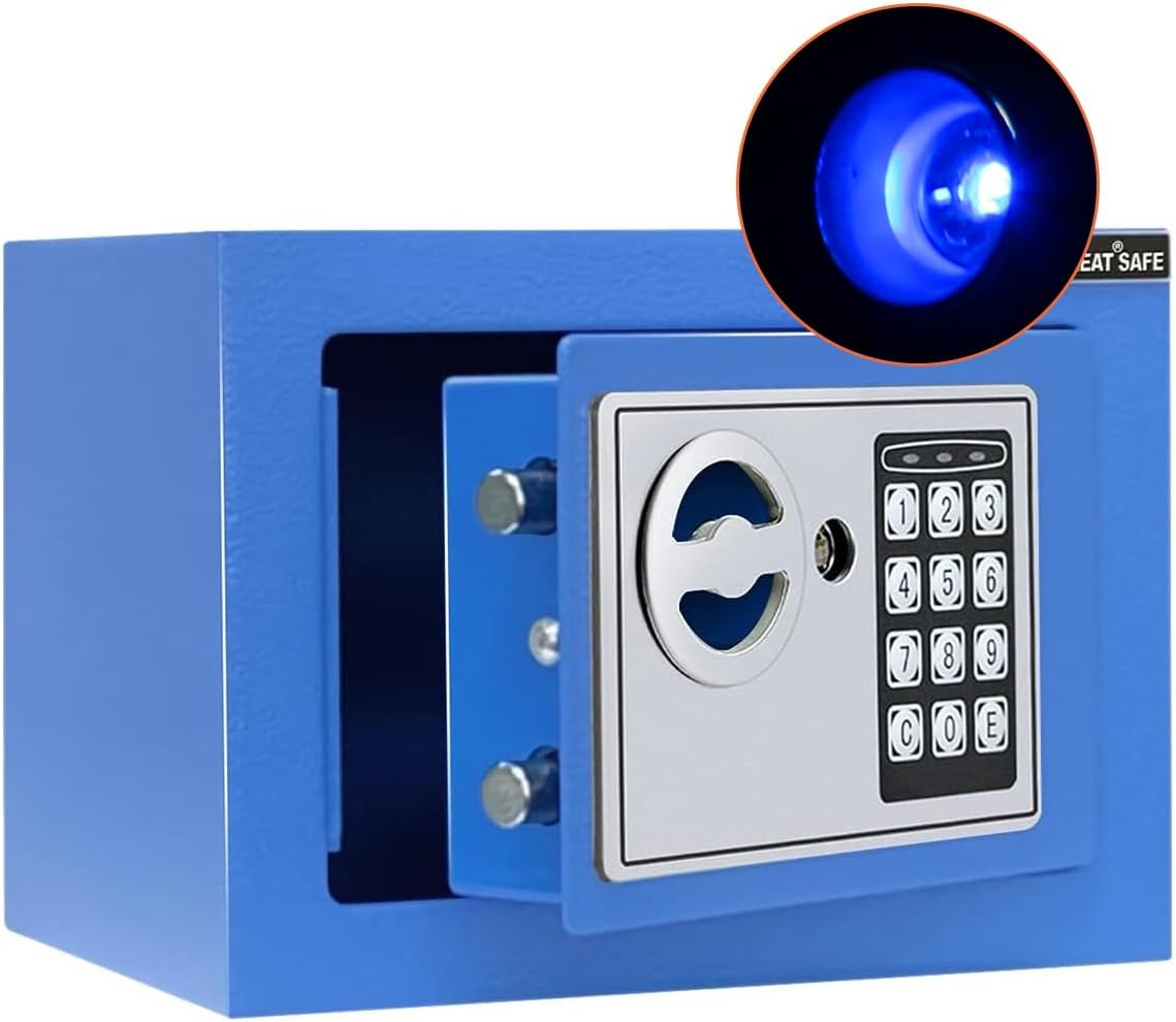 JUGREAT Safe Box with Sensor Light for Home Office Security