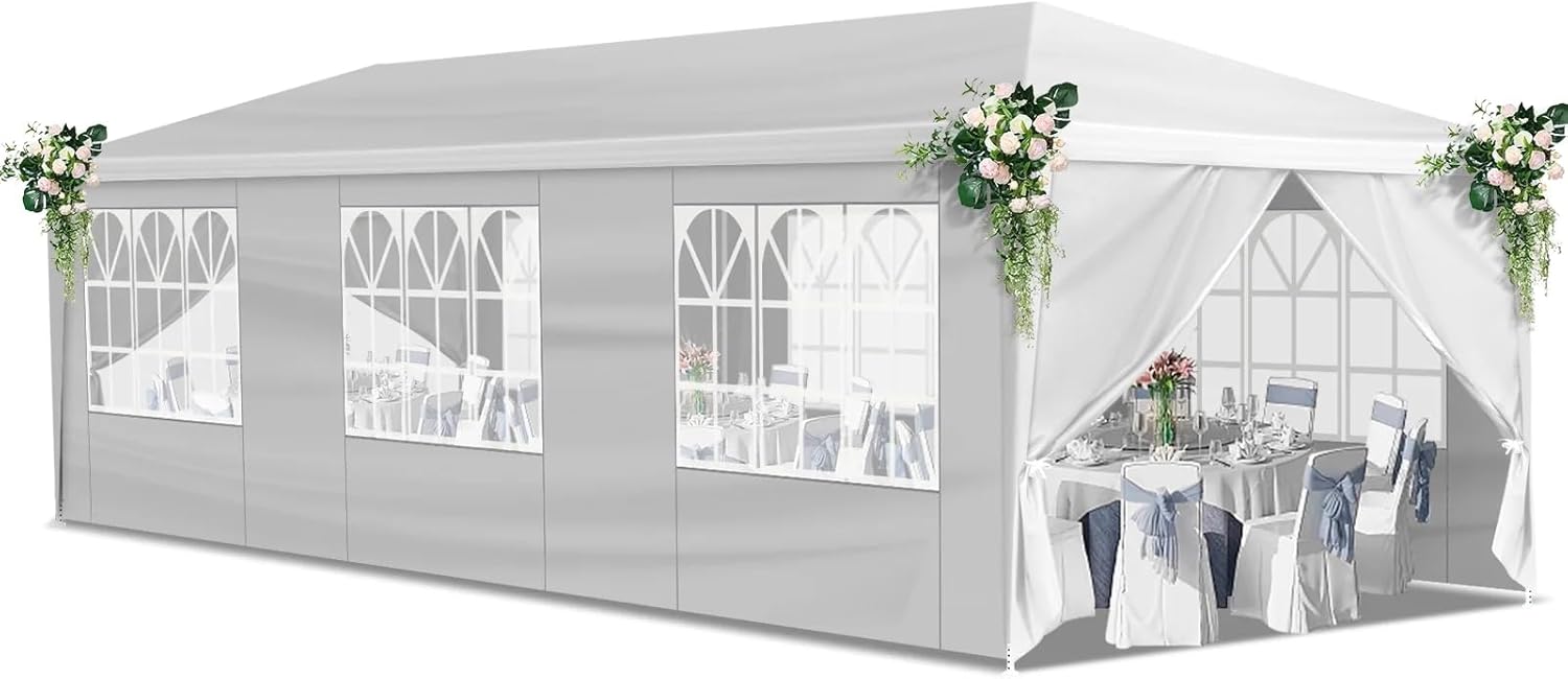10x30ft Outdoor Party Canopy Tent with Removable Sidewalls