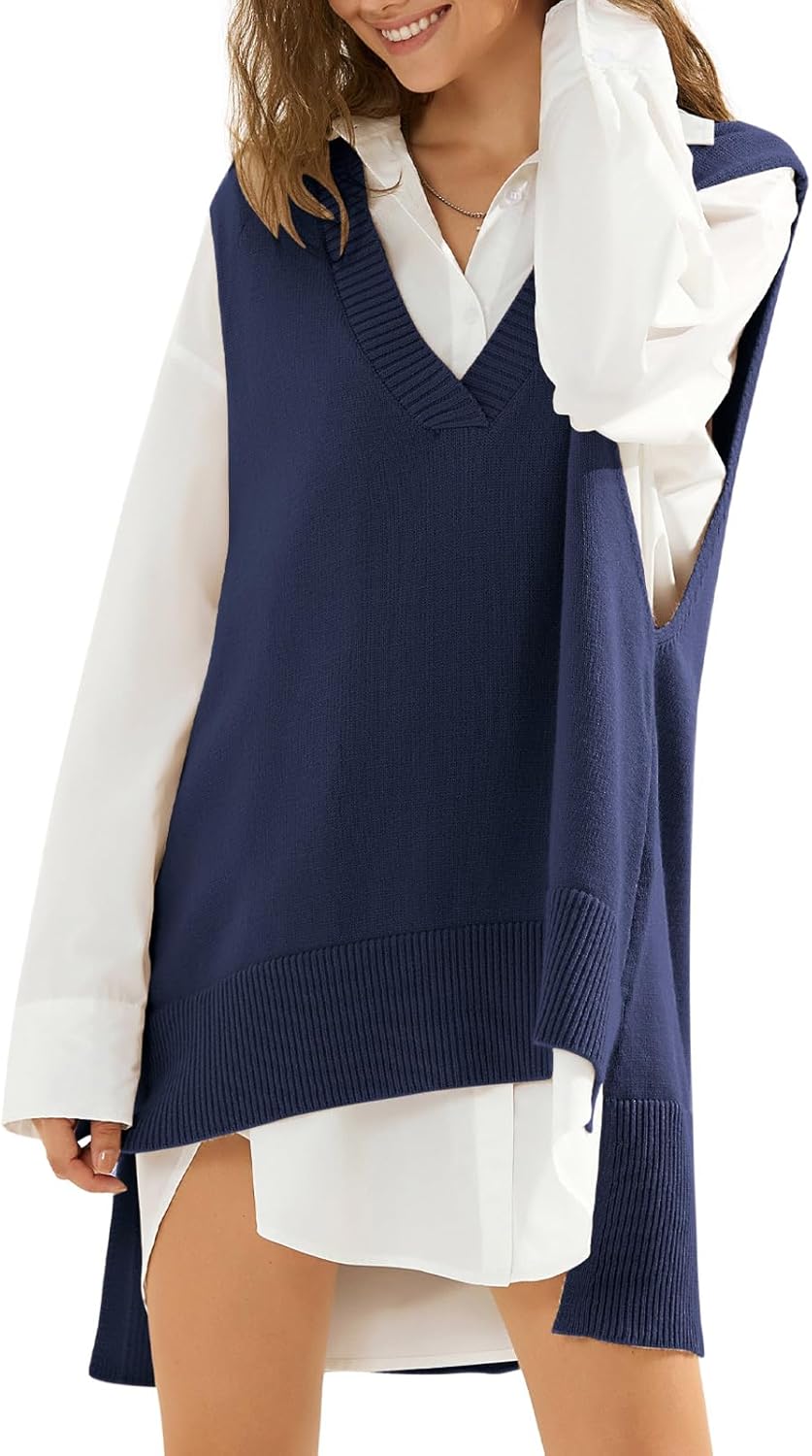 EXLURA Womens Oversized Sweater Vest for Trendy Fall Styles