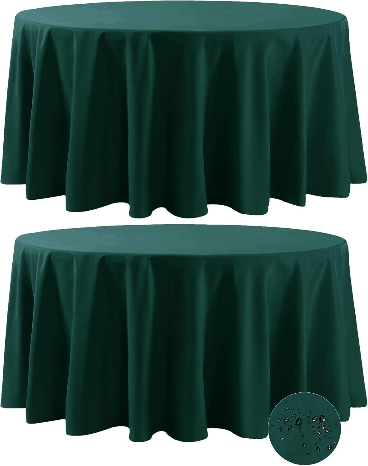 Fokitut Waterproof Round Tablecloth 120 Inch for Events and Dining