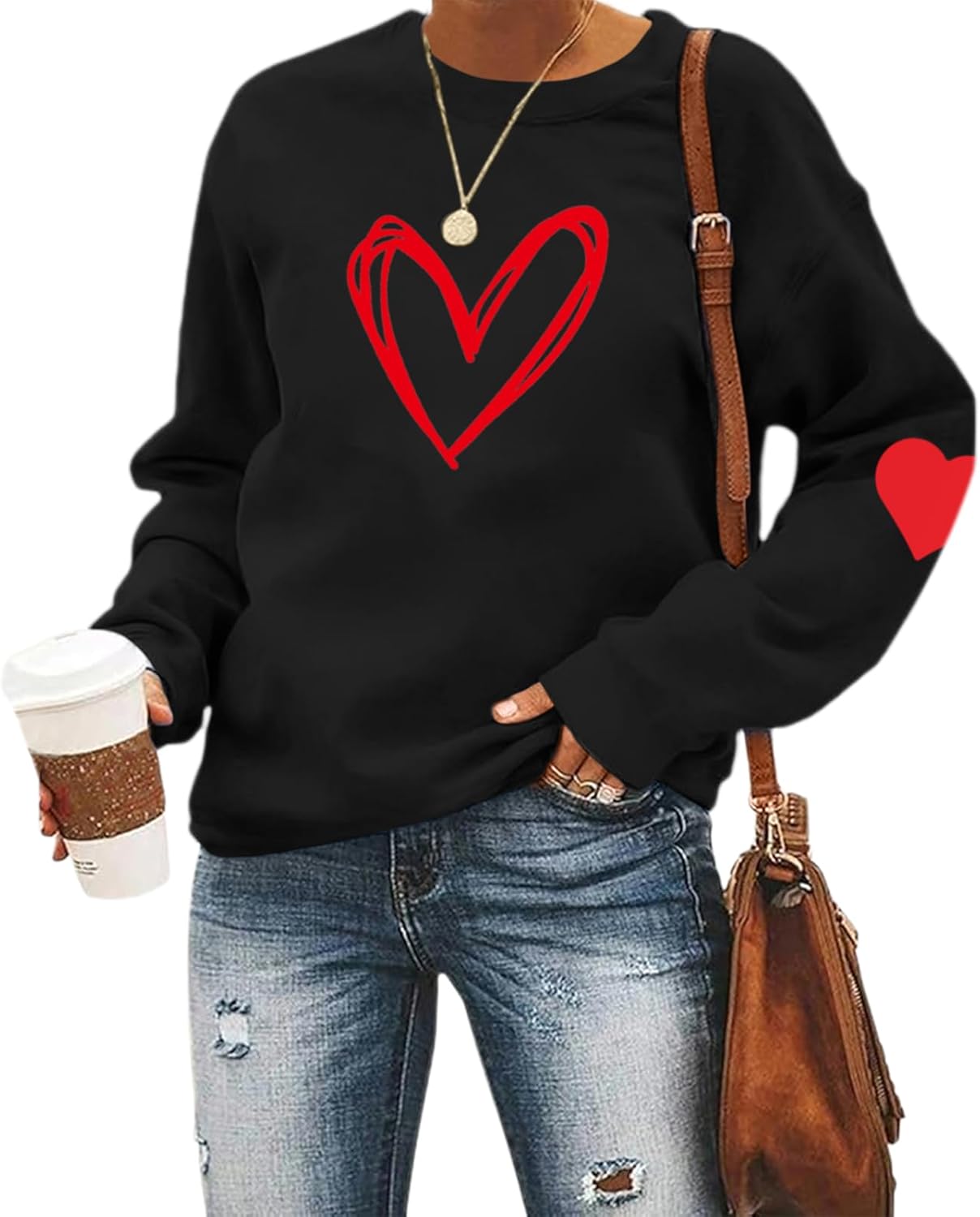 Love-filled Red Crewneck - Wrenpies