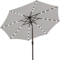 Outdoor Patio Umbrella with Solar Lights 9FT - LED Lighted Tilt