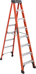 Fiberglass 8-Foot Step Ladder - 375 lb Capacity, Non-Conductive