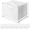 24 Hanging File Folder Acrylic Organizer (White Classic) - Clear