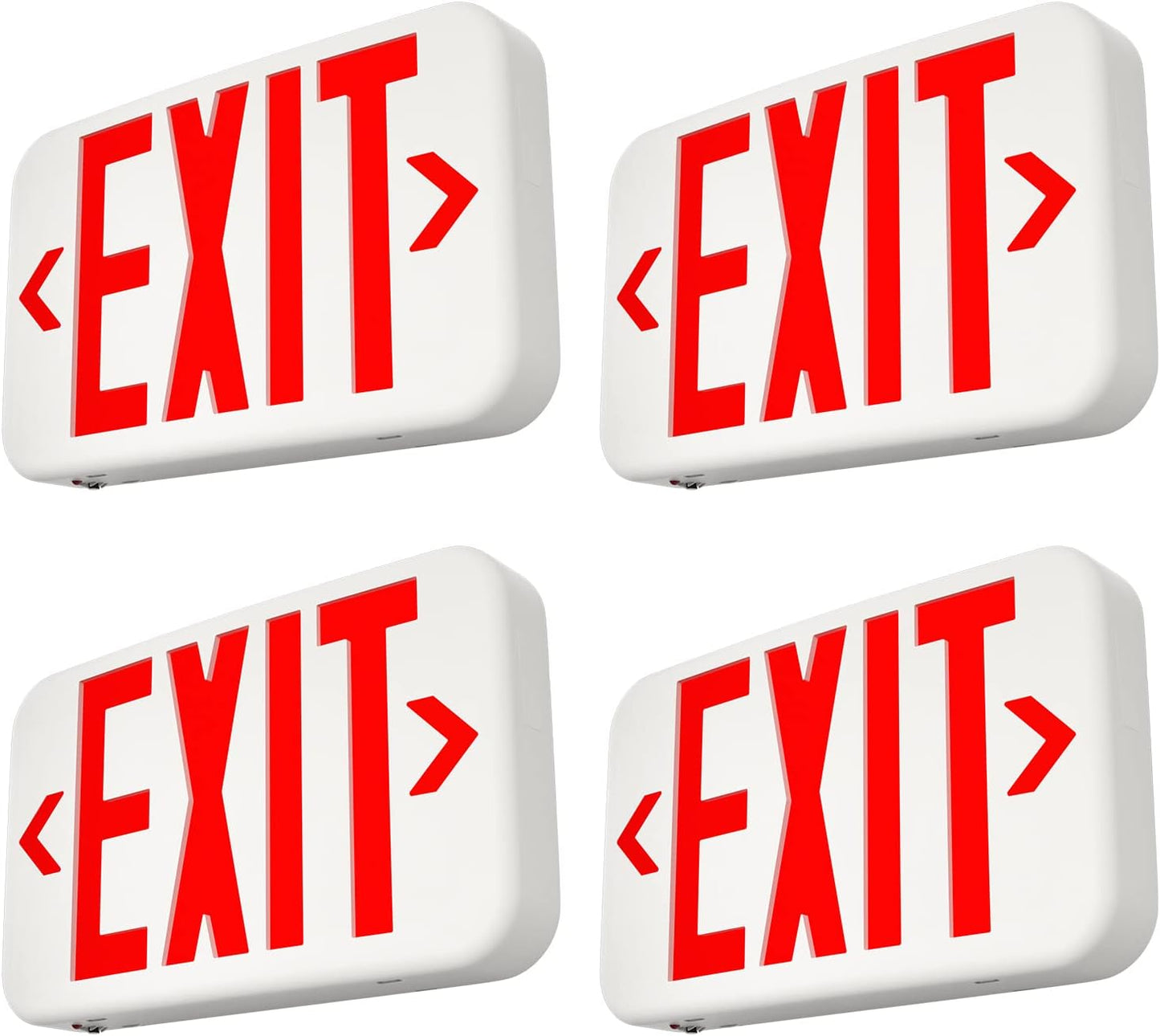 FREELICHT Red LED Exit Sign with Battery Backup for Safety