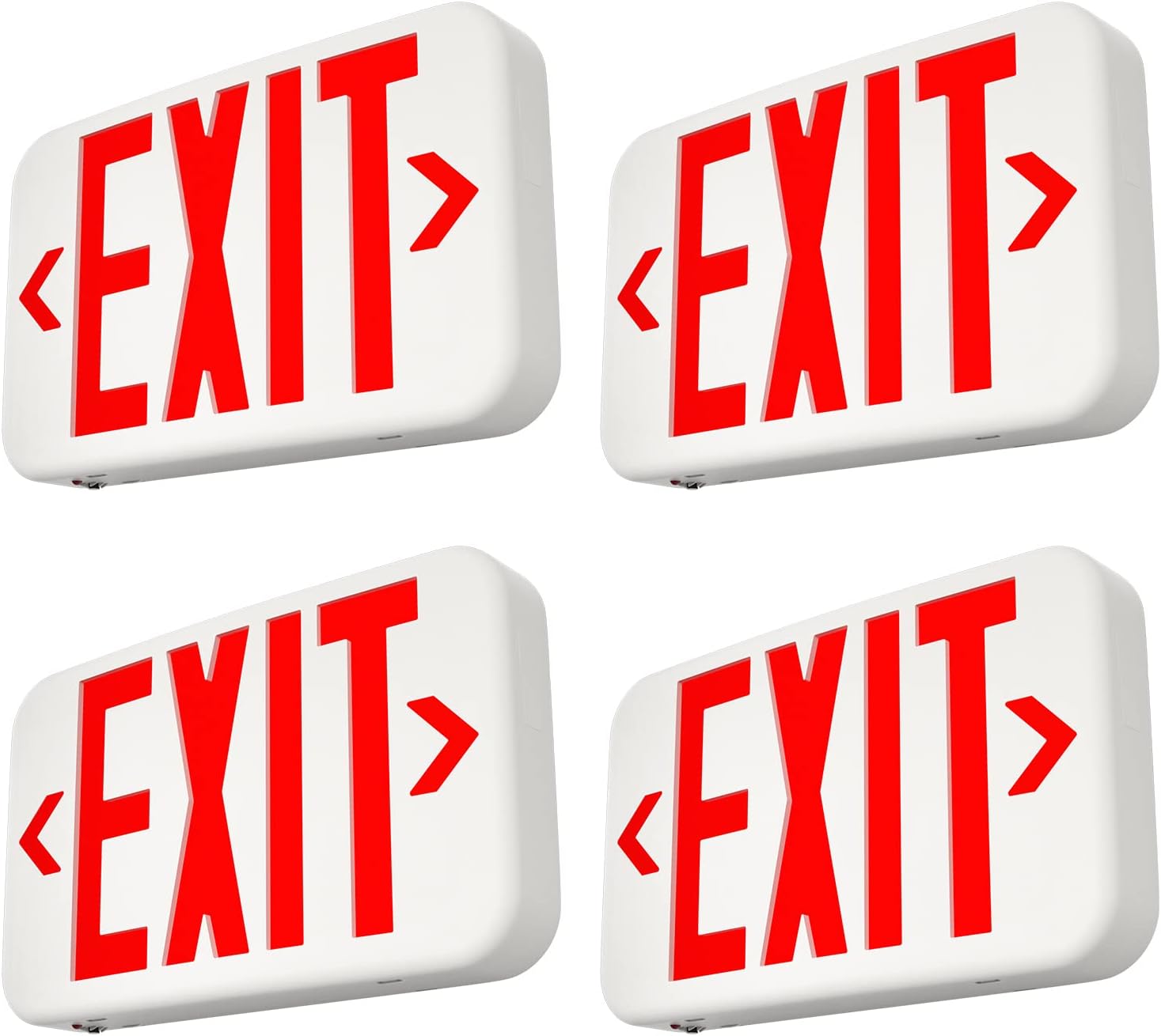 FREELICHT Red LED Exit Sign with Battery Backup for Safety