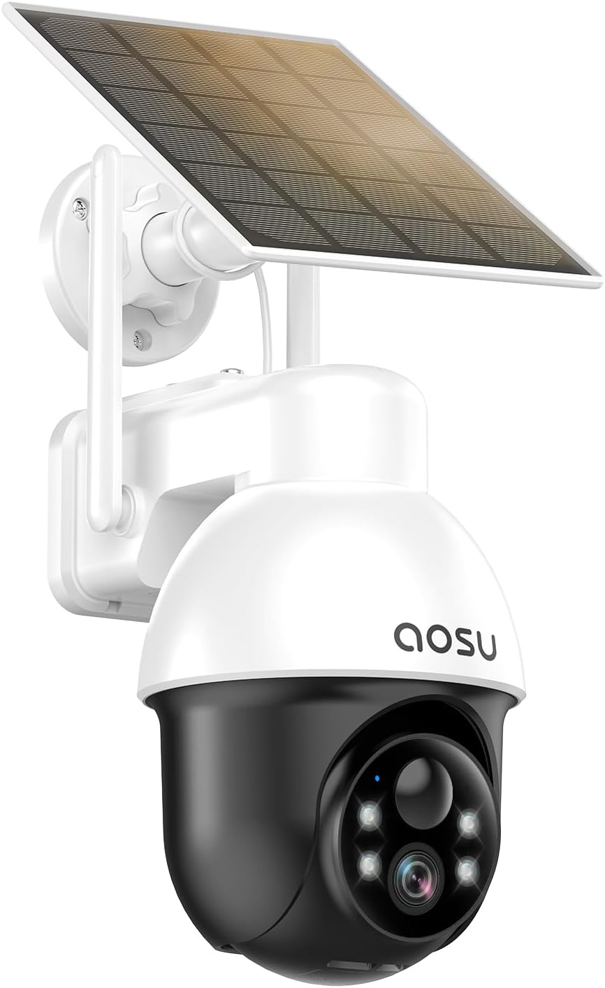 Aosu Solar Security Camera Wireless Outdoor with 2K Night Vision