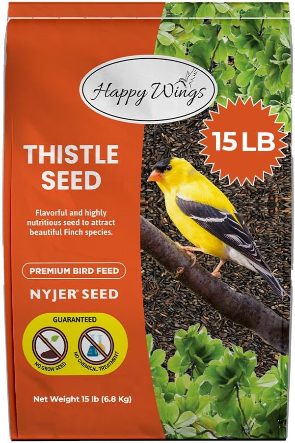 Nyjer Thistle Seeds for Wild Birds - Premium No Grow Seed