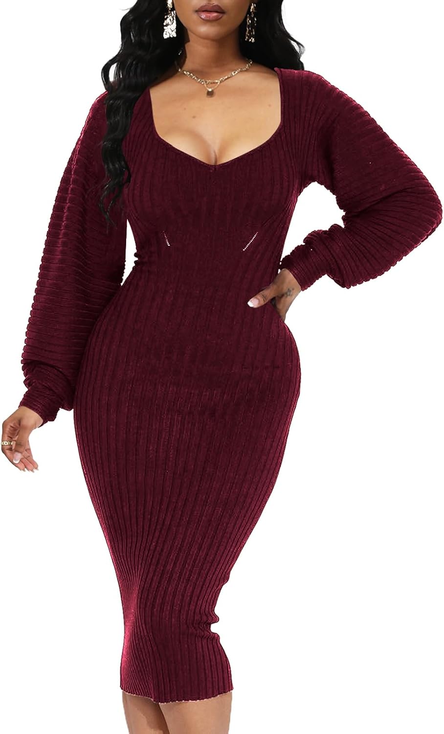 Sweater Dresses for Women Casual Sexy Off Shoulder Long Sleeve