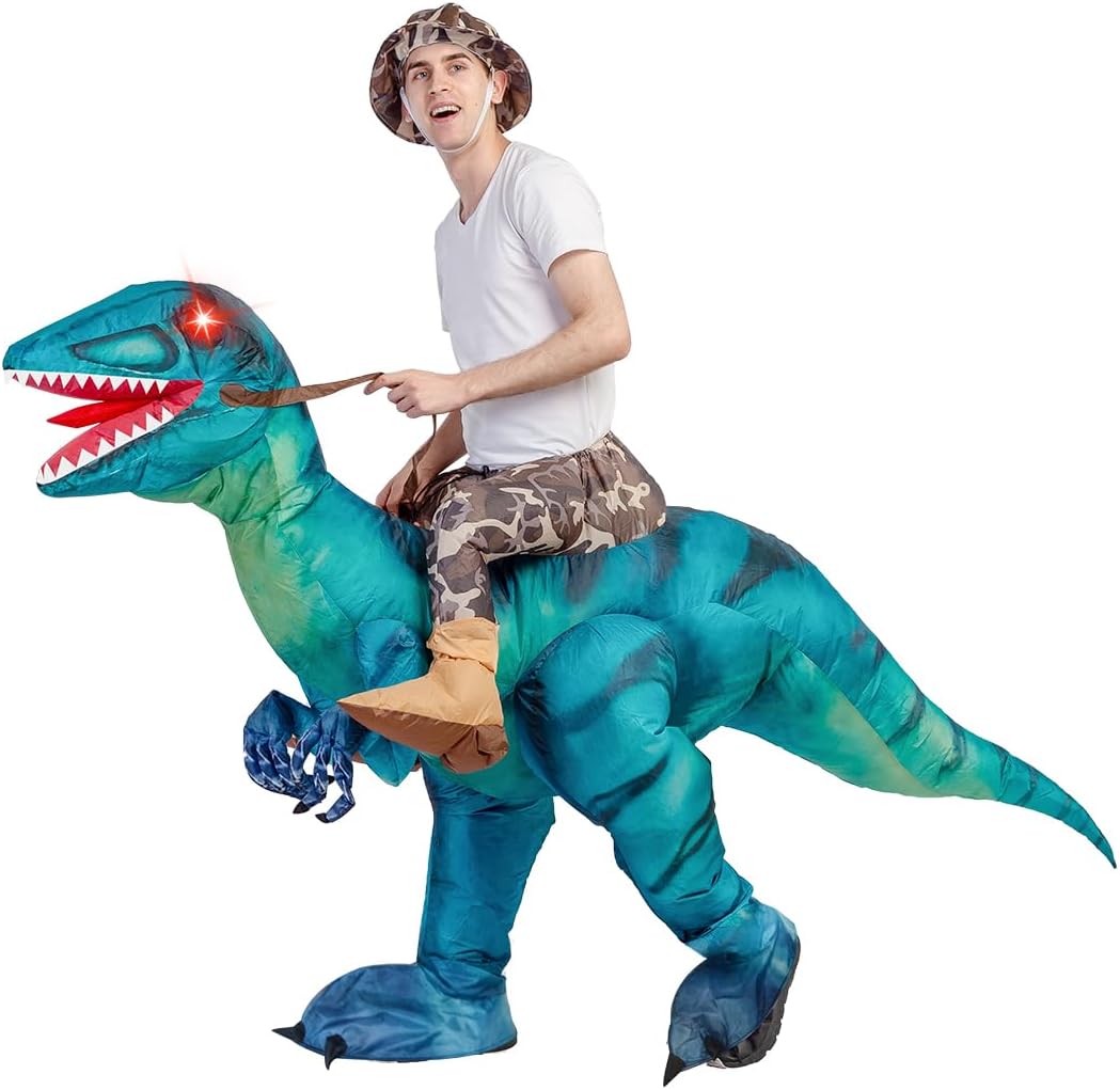 GOOSH Inflatable Dinosaur Costume for Fun Halloween Parties