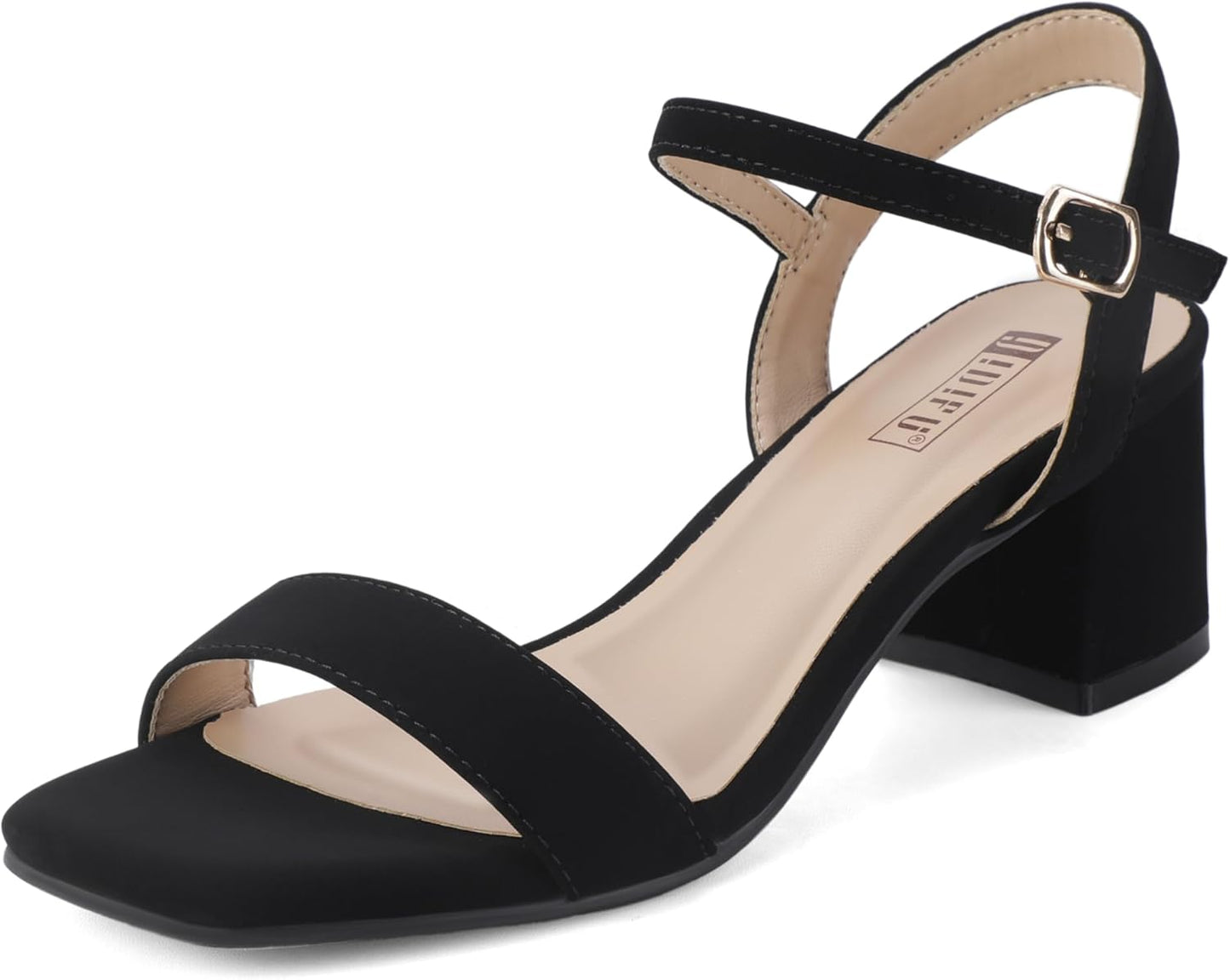 IDIFU IN2 Low Block Heels for Women - Comfortable and Trendy