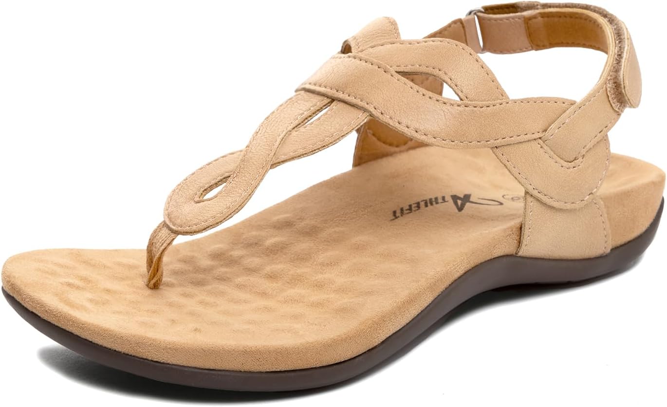 Athlefit Women's Orthopedic Arch Support Sandals for Comfort