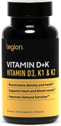 Vitamin D3 K2 K1 Supplement - D+K Formula for Bone & Heart Health