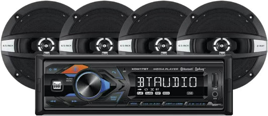 Dual Electronics XDM17SPK4 Car Stereo with Bluetooth and Speakers