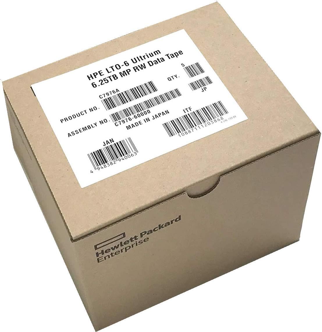 5-Pack HPE LTO 6 Ultrium C7976A Data Cartridge for Reliable Storage