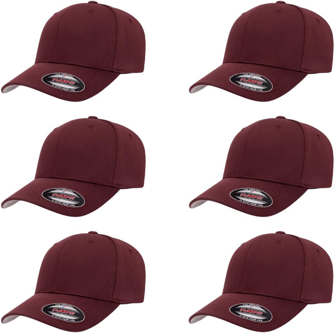 Flexfit Wooly Combed Premium 6-Panel Baseball Cap for Comfort