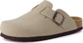 CUSHIONAIRE Hana Slip-On Buckle Clog with Cork Footbed - Comfort Mule