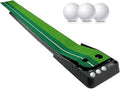 Golf Putting Green Mat with Auto Ball Return System - 9.8 ft Practice