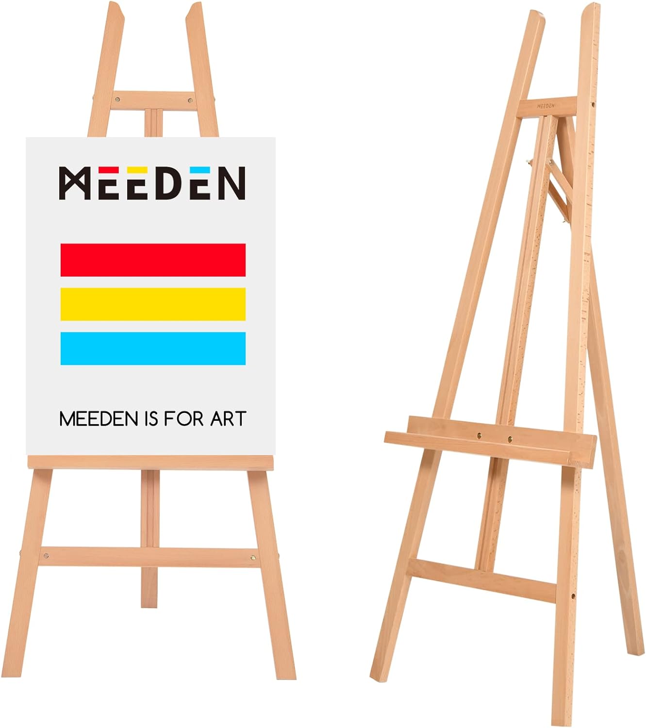 MEEDEN Adjustable Beech Wood Art Easel for Displaying Canvas