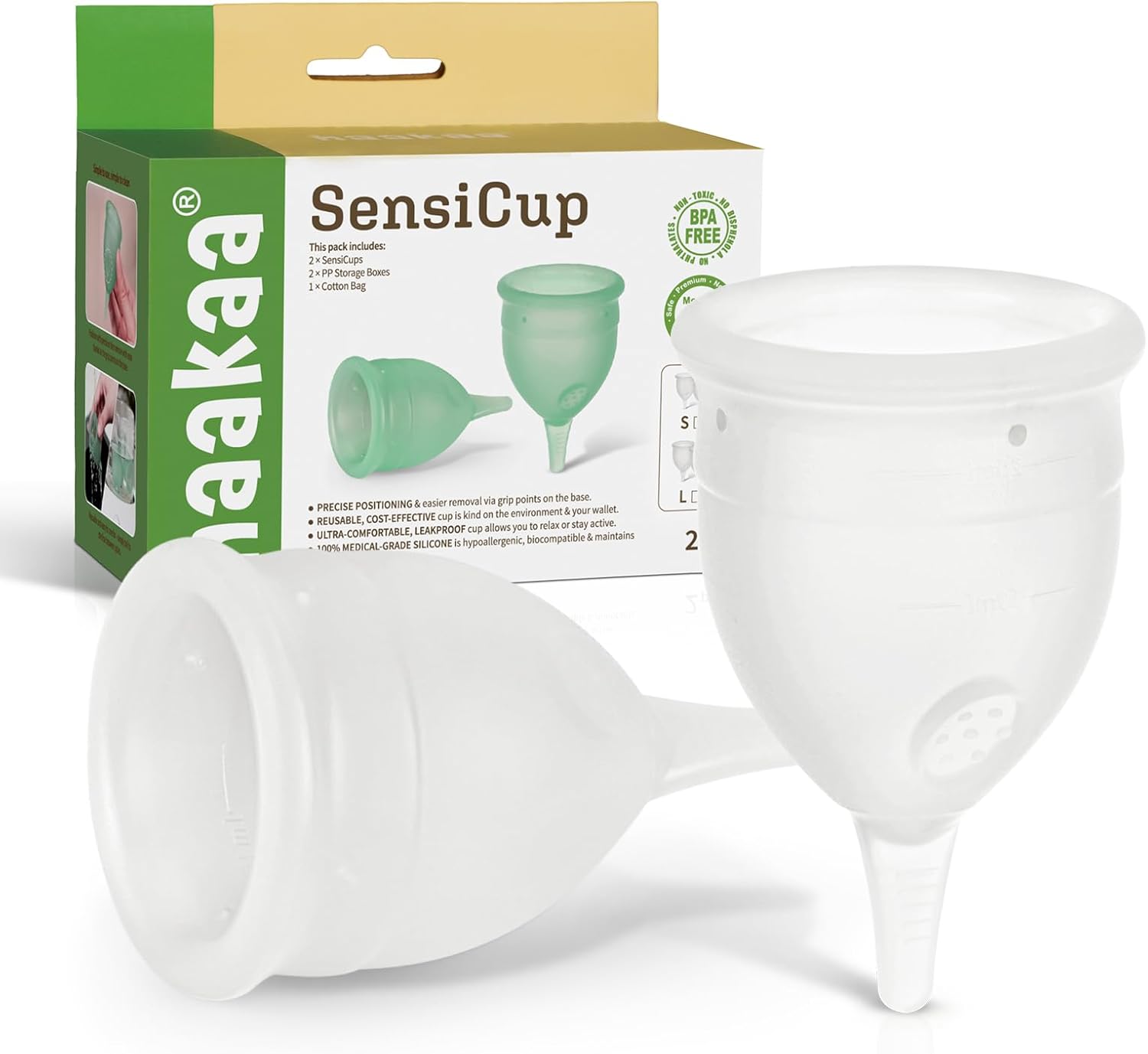 Haakaa Sensicup - Comfortable Menstrual Cup Duo