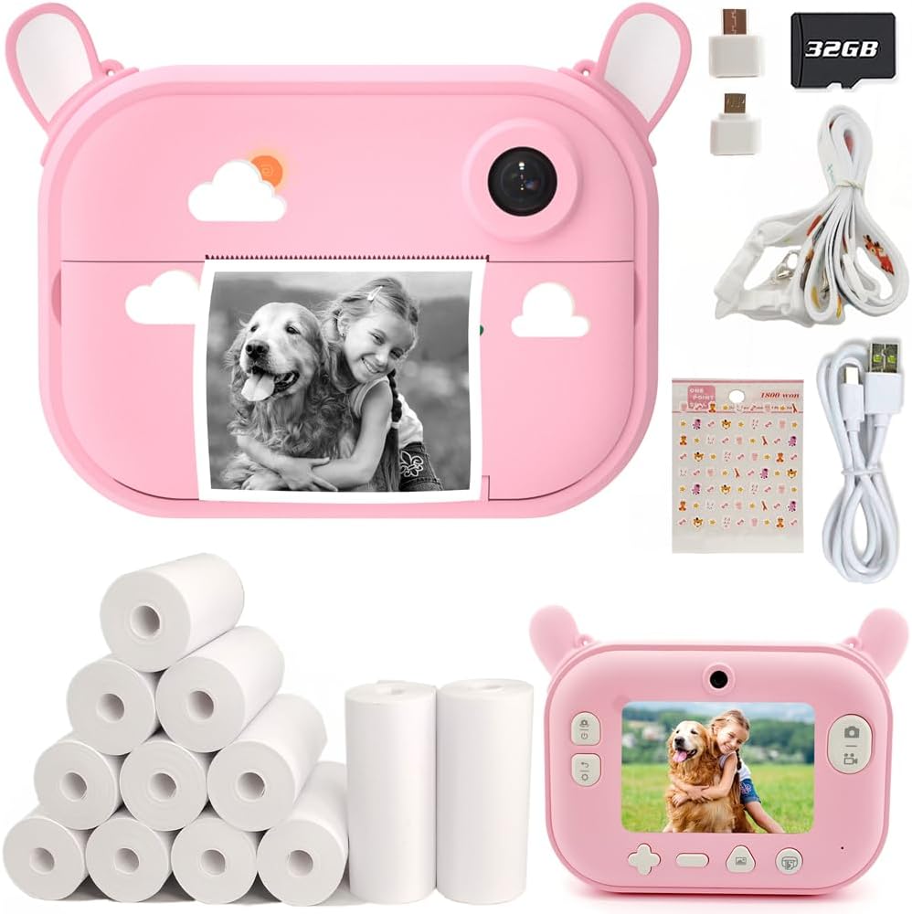 Capture Memories Instantly with Kids Instant Print Camera
