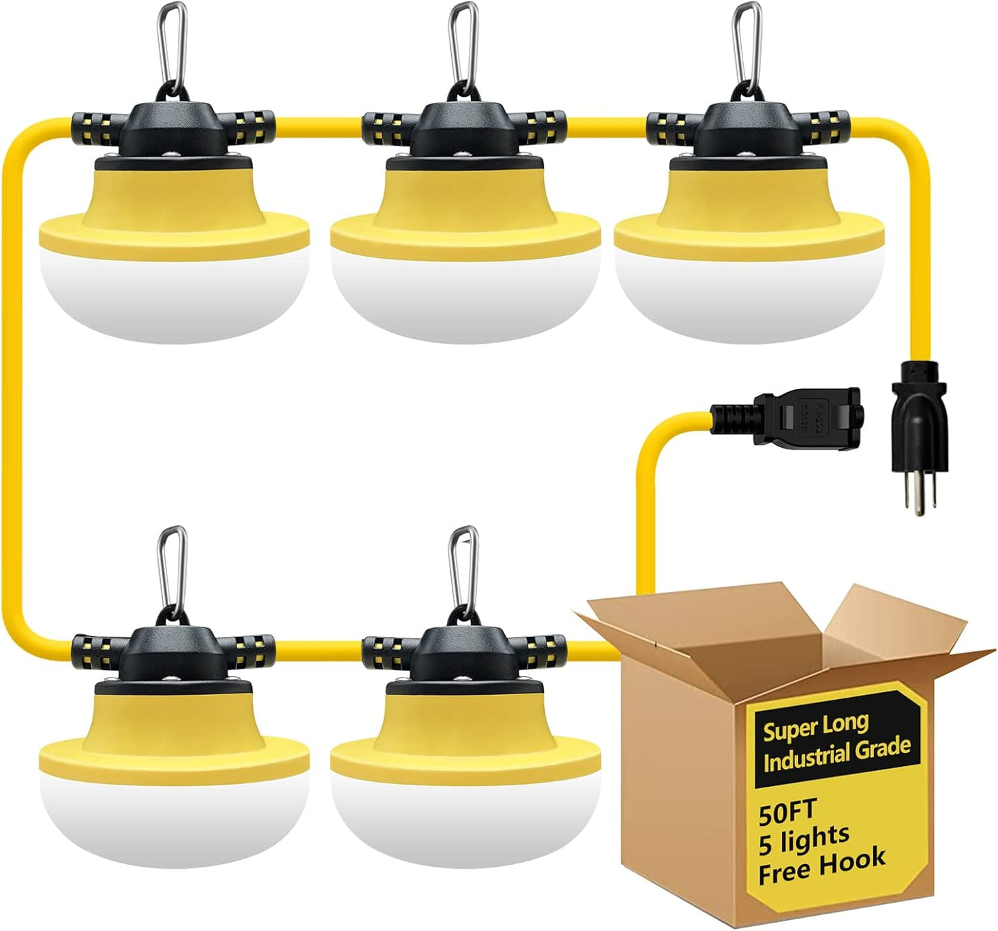 50FT Construction String Lights for Outdoor and Indoor Use