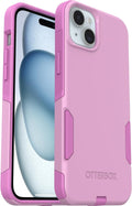 iPhone 15 Plus Commuter Case - Run Wildflower Pink Slim Protection