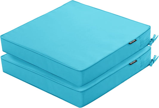 Outdoor Chair Cushions 19 x 19 Inch Waterproof for Patio Use