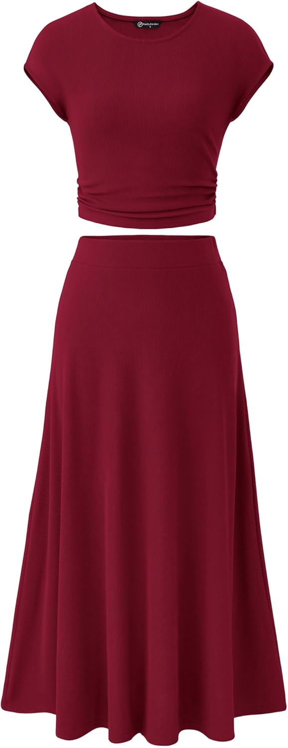 PRETTYGARDEN Two Piece Skirt Set for Women - Stylish and Versatile