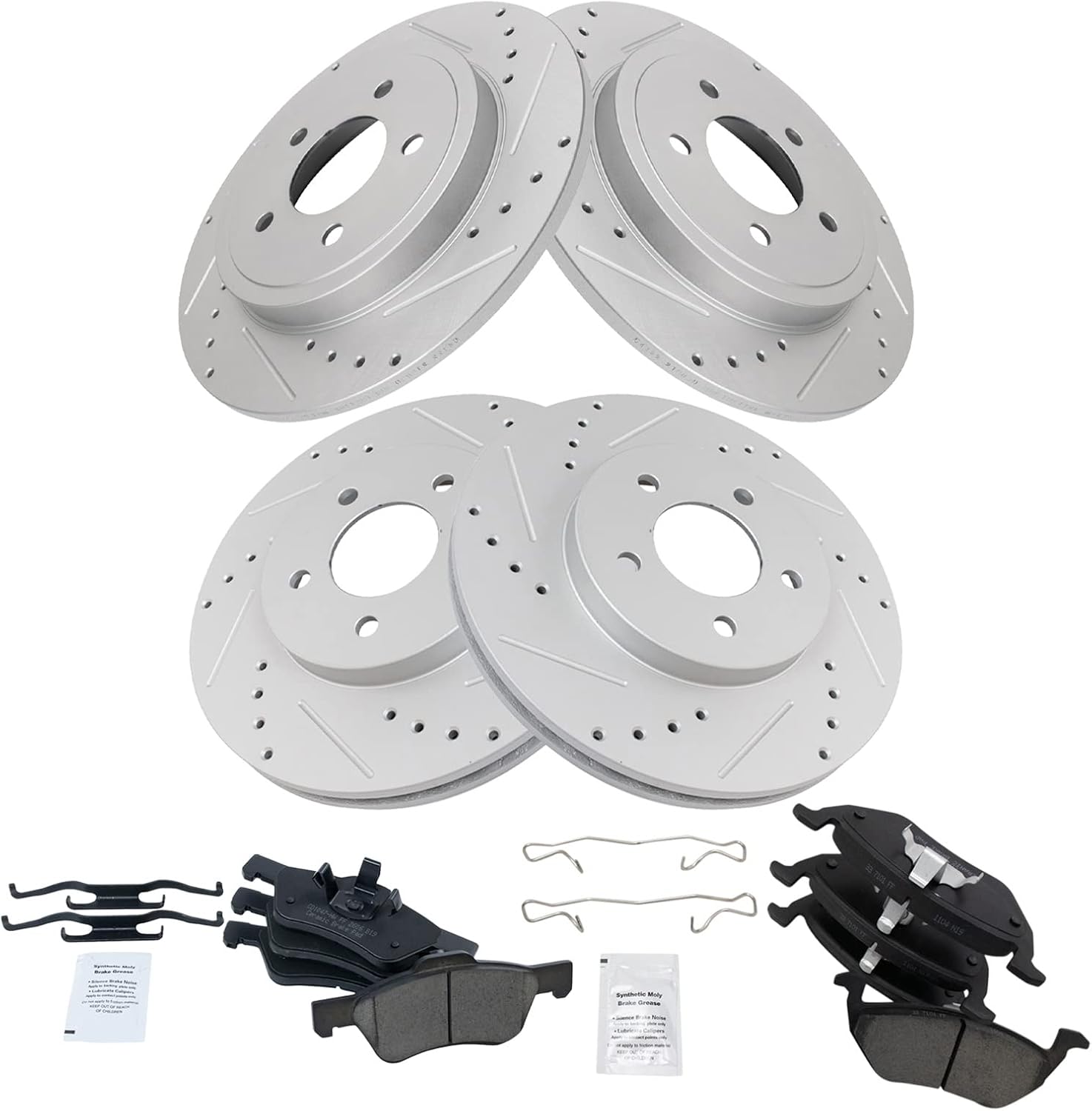 Premium G-Coated Brake Pad & Rotor Kit for Ford Escape 2005-2008