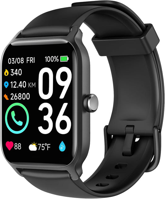 Woneligo Smart Watch: Answer/Make Calls, Alexa, 1.8 Fitness Tracker, Heart Rate Monitor