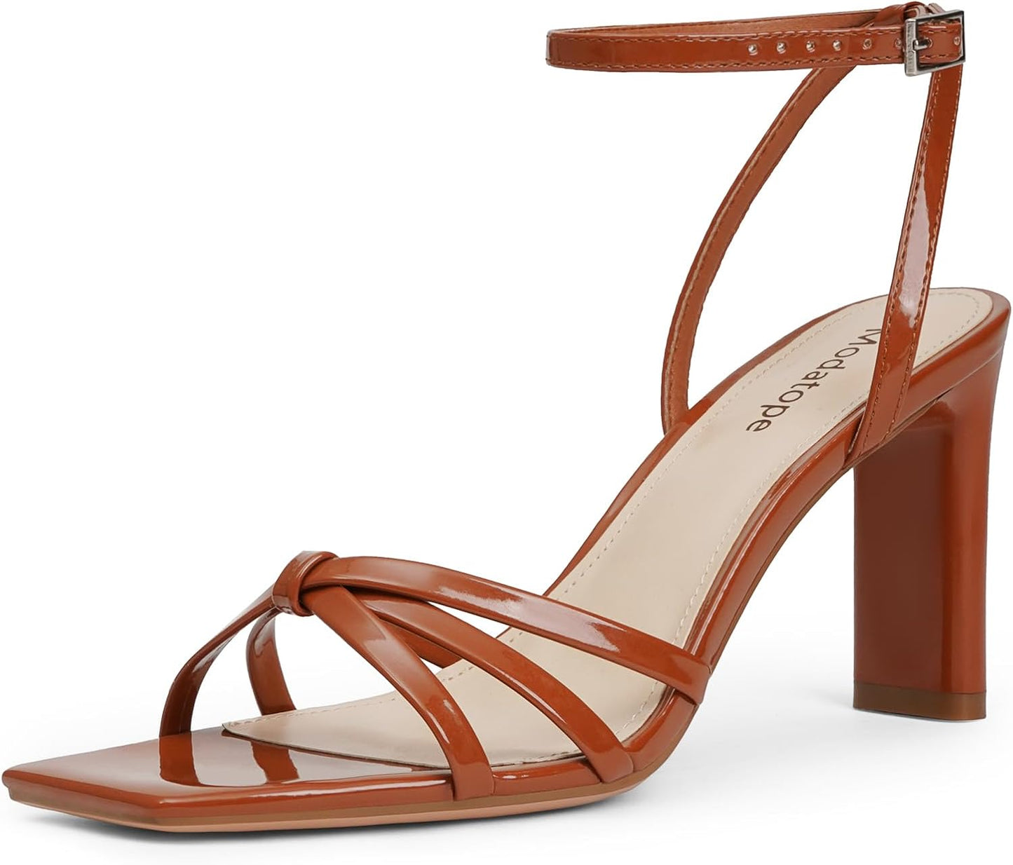 Modatope Womens Sandals Square Open Toe Chunky High Heels