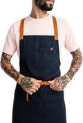 Crossback Apron - Professional Chef Apron with Pockets and Cross Back