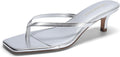 Kitten Heels Flip Flop Sandals 1.96 in - Sleek Low Heel Summer Shoe