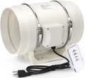 Nalle 8 in Inline Duct Fan with Variable Speed Controller - Quiet