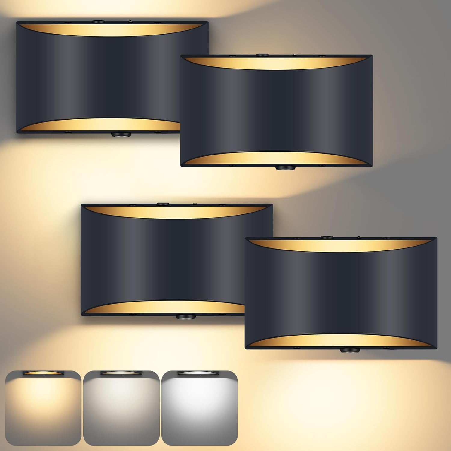 Battery Operated Wall Sconces Set of 4 for Versatile Lighting