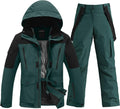 Men's Ski Suit Two Piece Insulated Snowsuit - Warm Waterproof Set soft