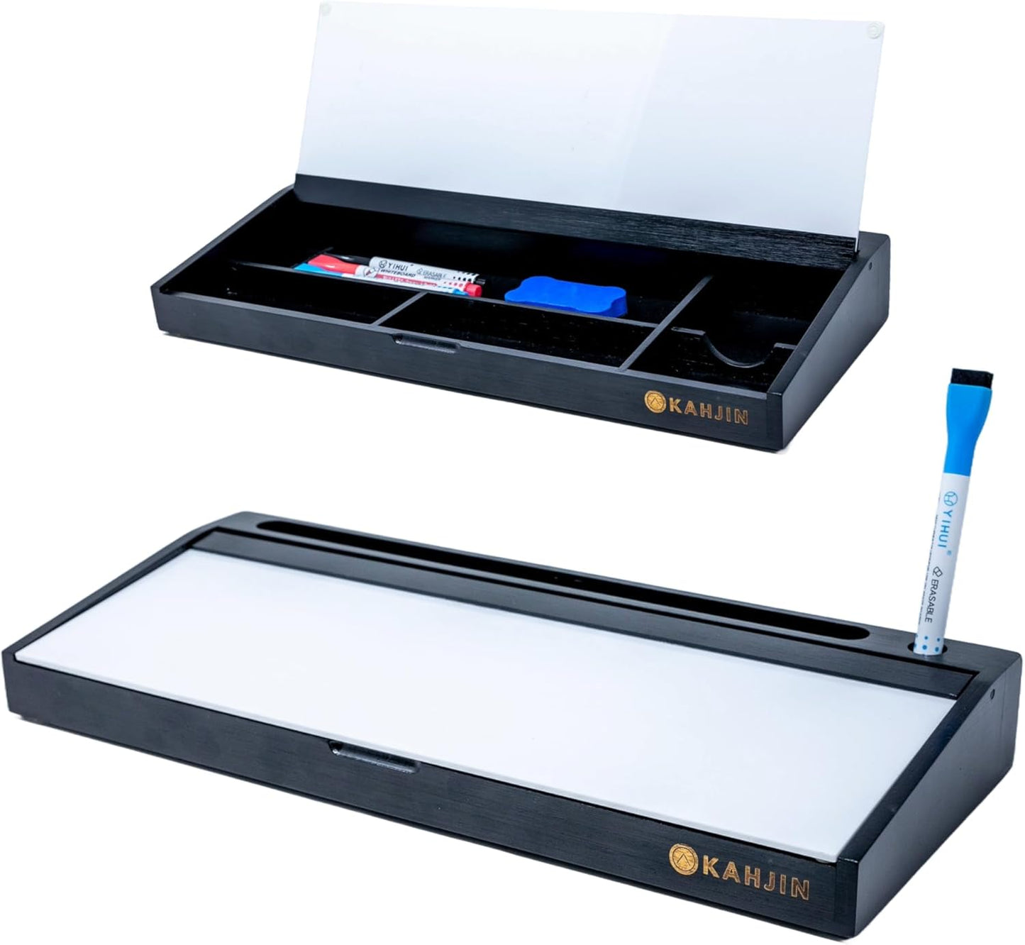 Bamboo Desktop Whiteboard Organizer - Stay Organized at Work!