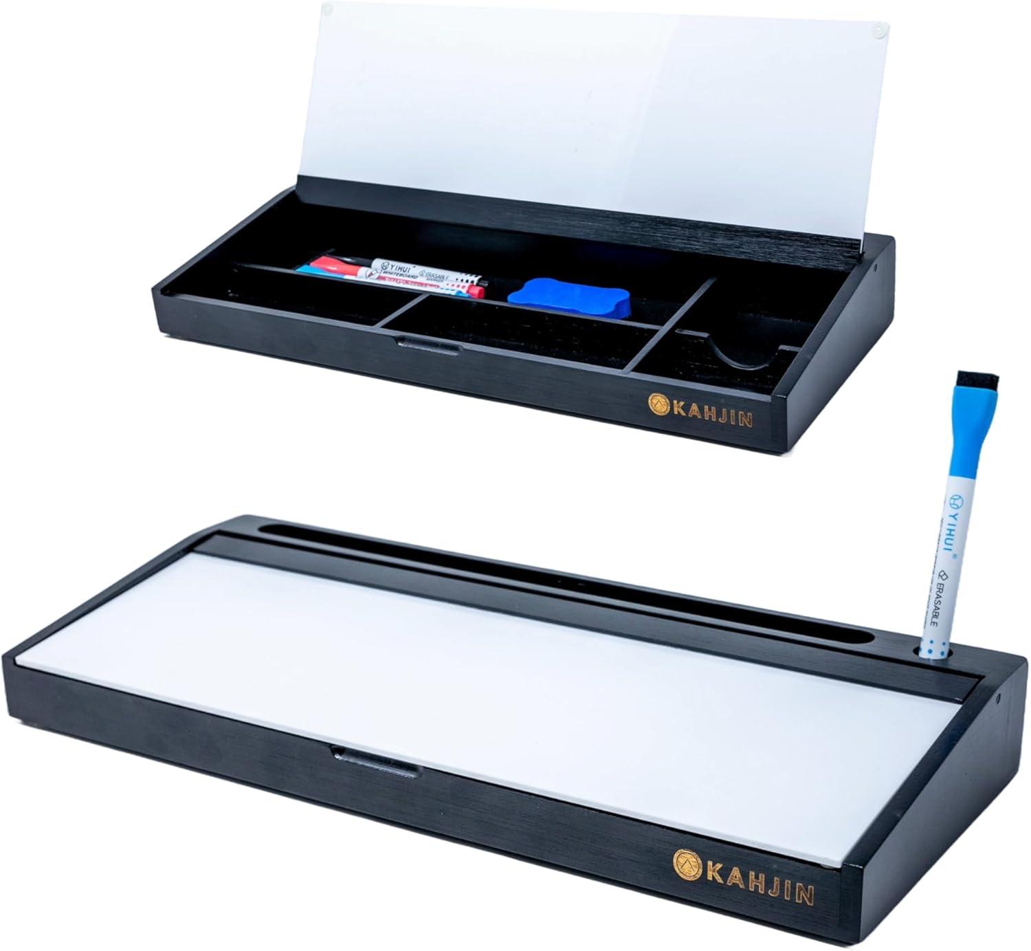 Bamboo Desktop Whiteboard Organizer - Stay Organized at Work!