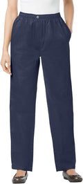 7-Day Straight-Leg Elastic-Waist Denim Jean - Pull-On Comfort Clothing