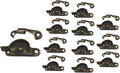 QCAA Zinc Die Cast Window Sash Lock 2-7/16 in, Brushed Antique Brass