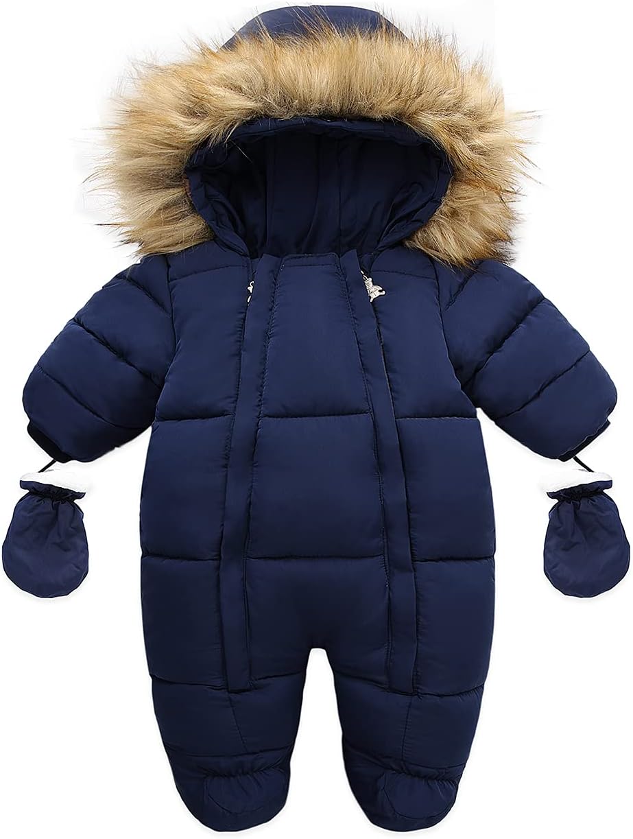 Baby Girl Winter Snowsuit for Toddler Jacket and Jumpsuit