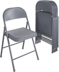 COSCO SmartFold Vinyl Folding Chair 4-Pack - Compact Fold, Full