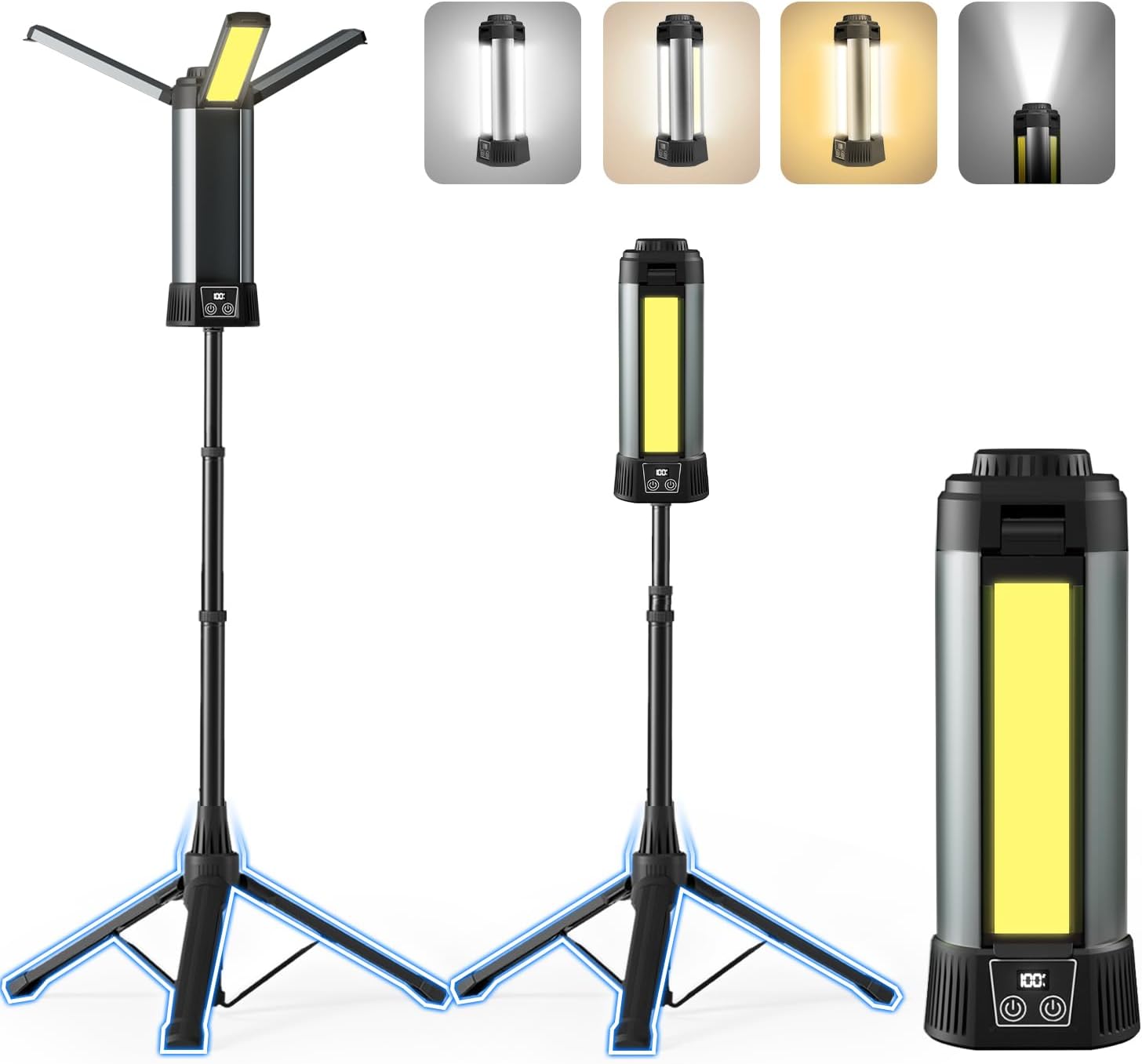 Rechargeable Camping Light with Stand 54in for All Your Needs